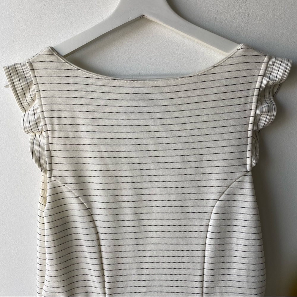Maeve Anthropologie creamy white striped dress - Picture 6 of 7